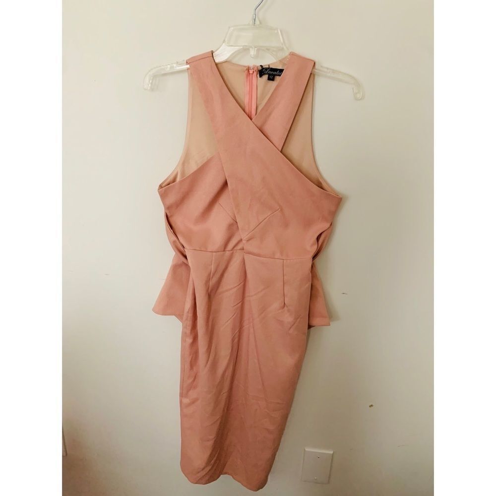 Luvalot Coral cutout dress